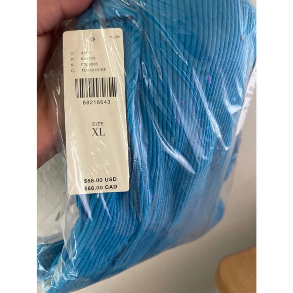 Anthropologie Layered Cutout Tank in Blue Size XL NWT - Picture 6 of 6